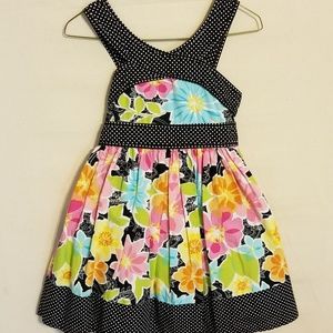 🔵Beautiful black & white dot floral dress